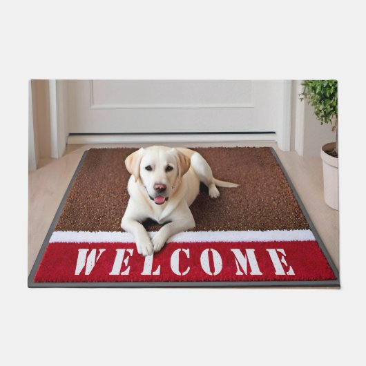 Labrador Retriever op welkomstmat Deurmat (Voorkant)