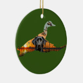 Labrador Retriever Ornament, Duck Keramisch Ornament (Rechts)