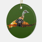 Labrador Retriever Ornament, Duck Keramisch Ornament (Links)