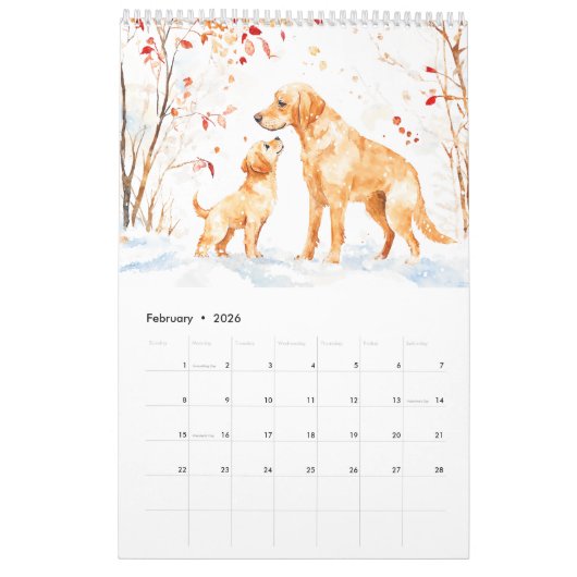 Labrador Retriever Ouder en Puppy Kalender (Feb 2026)