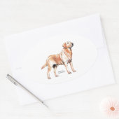 Labrador Retriever Ovale Sticker (Envelop)