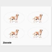 Labrador Retriever Ovale Sticker (Vel)