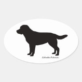 Labrador Retriever Ovale Stickers (Voorkant)