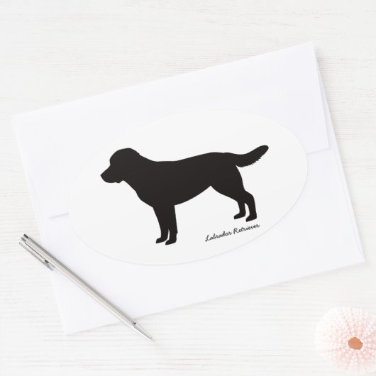Labrador Retriever Ovale Stickers (Envelop)