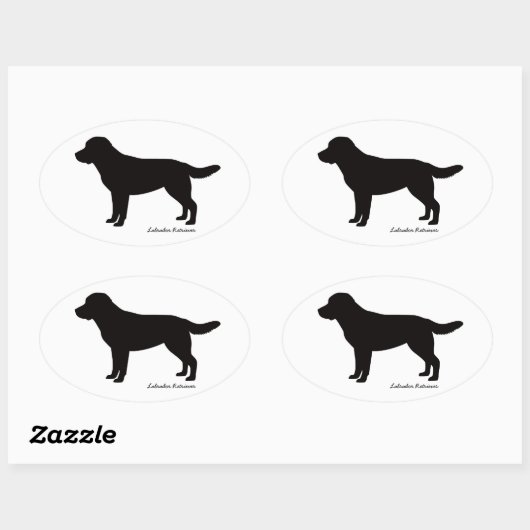 Labrador Retriever Ovale Stickers (Vel)