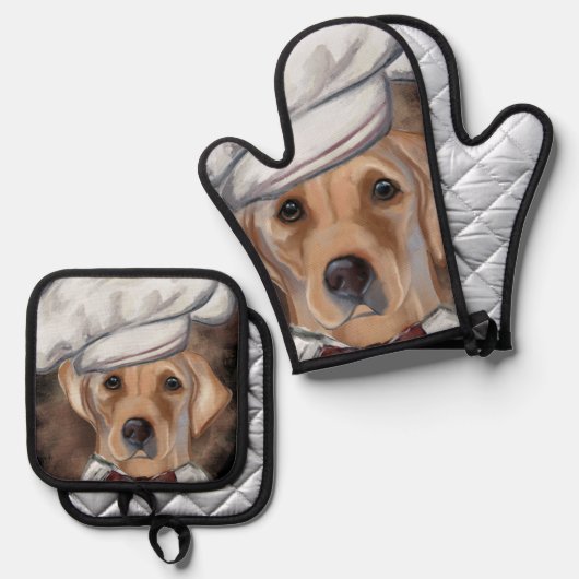 Labrador Retriever Ovenwant & Pannenlap Set (Voorkant / Achterkant)