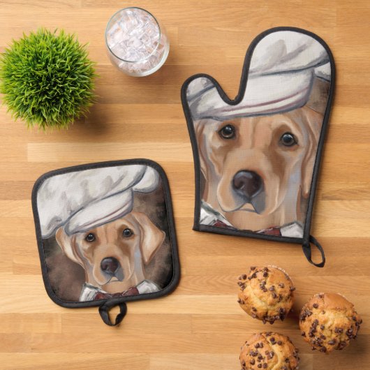 Labrador Retriever Ovenwant & Pannenlap Set (Top down)