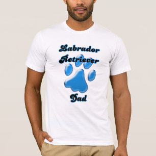 Labrador Retriever Papa Blauw Pawprint T-shirt