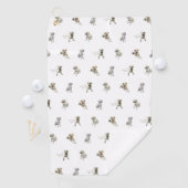 Labrador Retriever Pattern (wit) Golfhanddoek (Insitu)