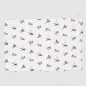 Labrador Retriever Pattern (wit) Golfhanddoek (Horizontaal)