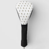 Labrador Retriever Pattern (wit) Golfheadcover (Voorkant)