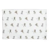 Labrador Retriever Pattern (wit) Kussensloop (Voorkant)