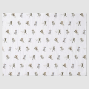Labrador Retriever Pattern (wit) Tissuepapier