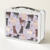 Labrador Retriever Paws and Bones Metal Lunch Box (Achterkant)
