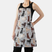 Labrador Retriever Paws and Botten Apron Schort (Insitu)