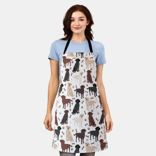 Labrador Retriever Paws and Botten Apron Schort (Gedragen)