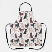 Labrador Retriever Paws and Botten Apron Schort (Voorkant)