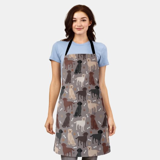 Labrador Retriever Paws and Botten Apron Schort (Gedragen)