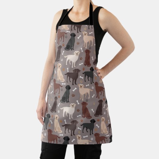 Labrador Retriever Paws and Botten Apron Schort (Insitu)