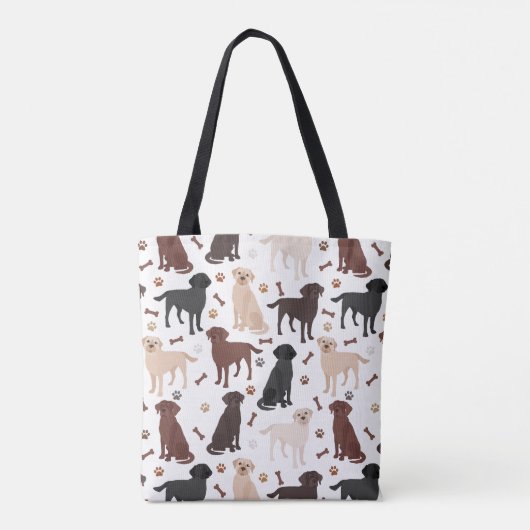 Labrador Retriever Paws and Botten Canvas tas (Achterkant)