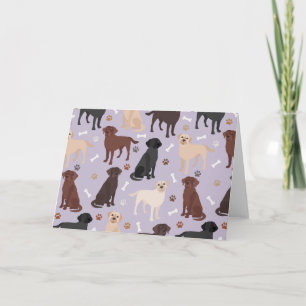 Labrador Retriever Paws and Botten Card Kaart