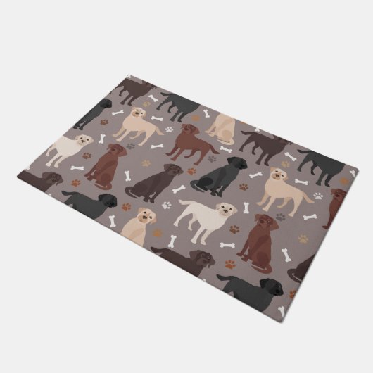 Labrador Retriever Paws and Botten Doormat Deurmat (Schuin)