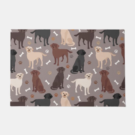 Labrador Retriever Paws and Botten Doormat Deurmat (Voorkant)