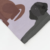Labrador Retriever Paws and Botten Fleece Blanket (Hoek)