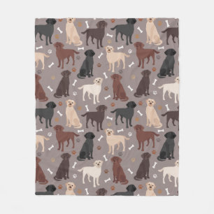 Labrador Retriever Paws and Botten Fleece Blanket Deken