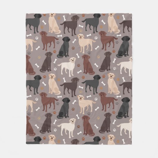 Labrador Retriever Paws and Botten Fleece Blanket Deken (Voorkant)