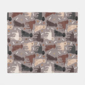Labrador Retriever Paws and Botten Fleece Blanket Deken (Voorkant (Horizontaal))