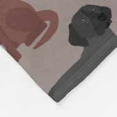 Labrador Retriever Paws and Botten Fleece Blanket Deken (Hoek)