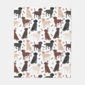 Labrador Retriever Paws and Botten Fleece Blanket Deken (Voorkant)