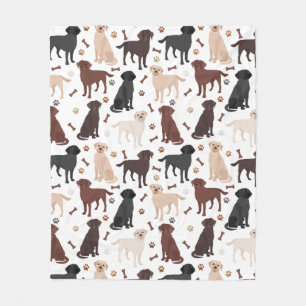 Labrador Retriever Paws and Botten Fleece Blanket Deken