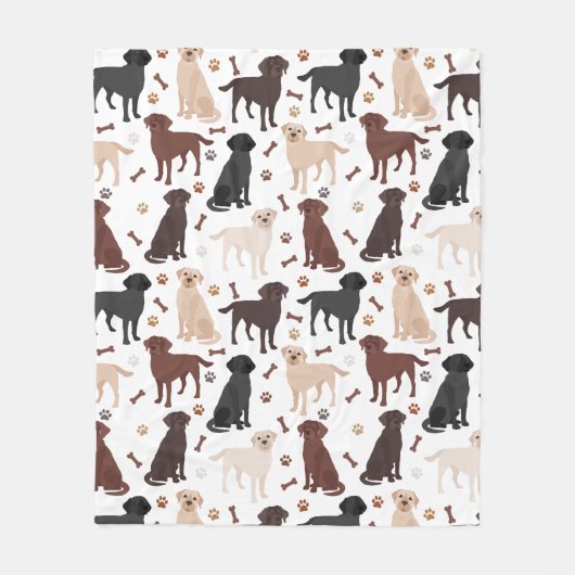 Labrador Retriever Paws and Botten Fleece Blanket Deken (Voorkant)