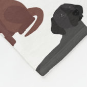 Labrador Retriever Paws and Botten Fleece Blanket Deken (Hoek)