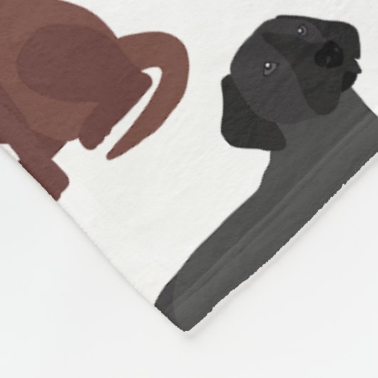 Labrador Retriever Paws and Botten Fleece Blanket Deken (Hoek)