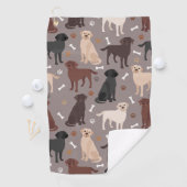 Labrador Retriever Paws and Botten Golf Towel Golfhanddoek (Insitu)
