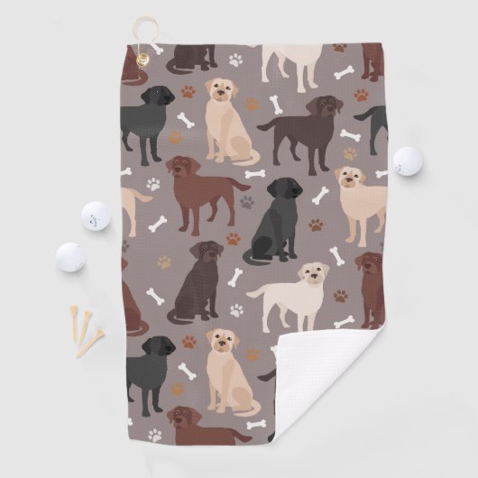 Labrador Retriever Paws and Botten Golf Towel Golfhanddoek (Insitu)