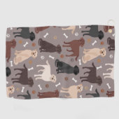 Labrador Retriever Paws and Botten Golf Towel Golfhanddoek (Horizontaal)