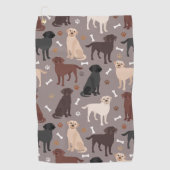 Labrador Retriever Paws and Botten Golf Towel Golfhanddoek (Voorkant)