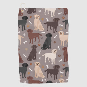 Labrador Retriever Paws and Botten Golf Towel Golfhanddoek