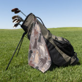 Labrador Retriever Paws and Botten Golf Towel Golfhanddoek (Groen)