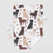 Labrador Retriever Paws and Botten Golf Towel Golfhanddoek (Insitu)