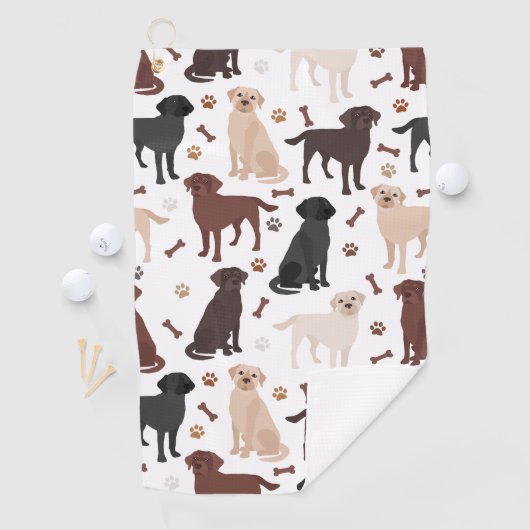 Labrador Retriever Paws and Botten Golf Towel Golfhanddoek (Insitu)