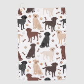 Labrador Retriever Paws and Botten Golf Towel Golfhanddoek (Voorkant)