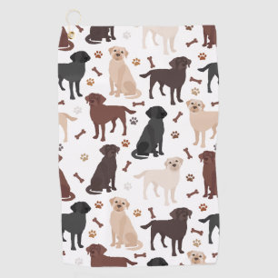 Labrador Retriever Paws and Botten Golf Towel Golfhanddoek