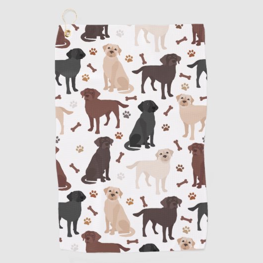 Labrador Retriever Paws and Botten Golf Towel Golfhanddoek (Voorkant)
