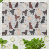 Labrador Retriever Paws and Botten Kitchen Towel Theedoek (Gevouwen)