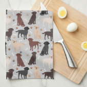 Labrador Retriever Paws and Botten Kitchen Towel Theedoek (Quarter Fold)